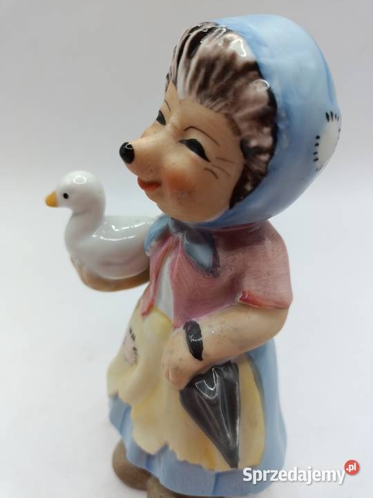 Porcelana figura Lisica z gąska bajkowa postać Dekoracje i ozdoby Dekoracje i ozdoby Zamość