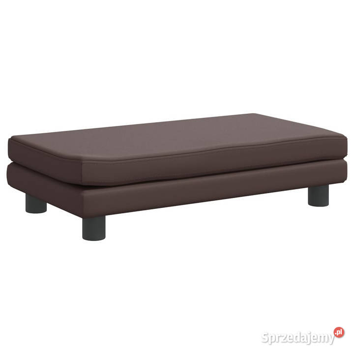 Sofa dziecięca z podnóżkiem brązowa 100x50x30 Meble