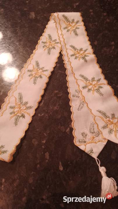 Szarfy bożonarodzeniowe biały Częstochowa sprzedam