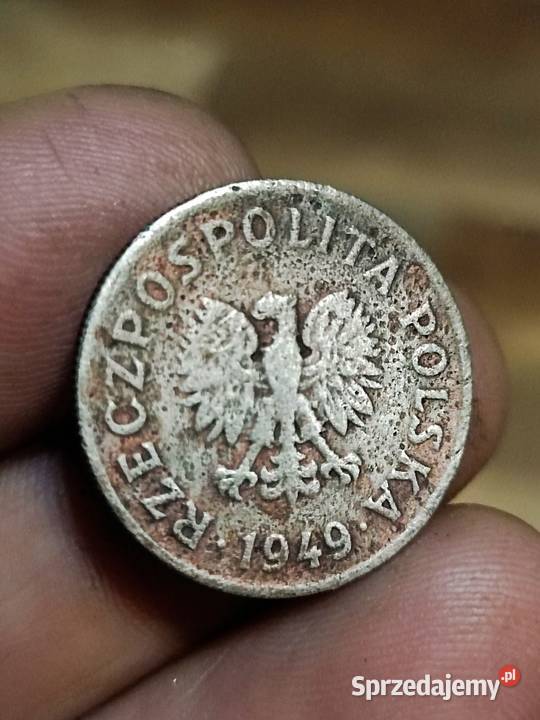 sprzedam monete 50 gr 1949 bez znaku mennicy Chełm