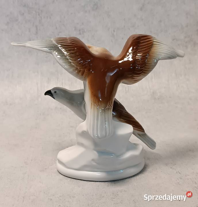 Porcelanowa Kolekcjonerska figura Para Ptaków Dobrzany