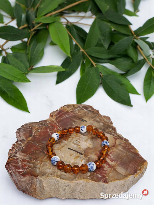 Bransoletka z bursztynu bursztyn bałtycki kulka Warszawa