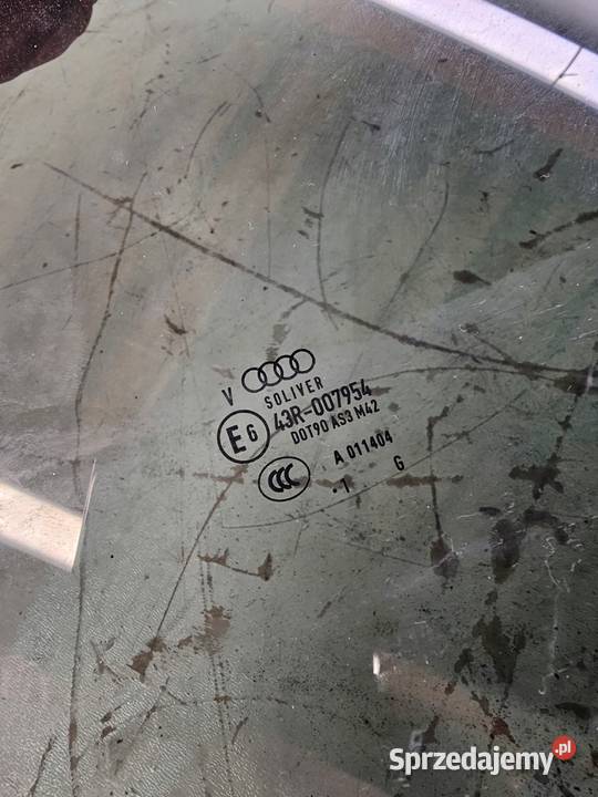 SZYBA BOCZNA DRZWI LEWY TYŁ AUDI A5 SPORTBACK osobowe Przystajń