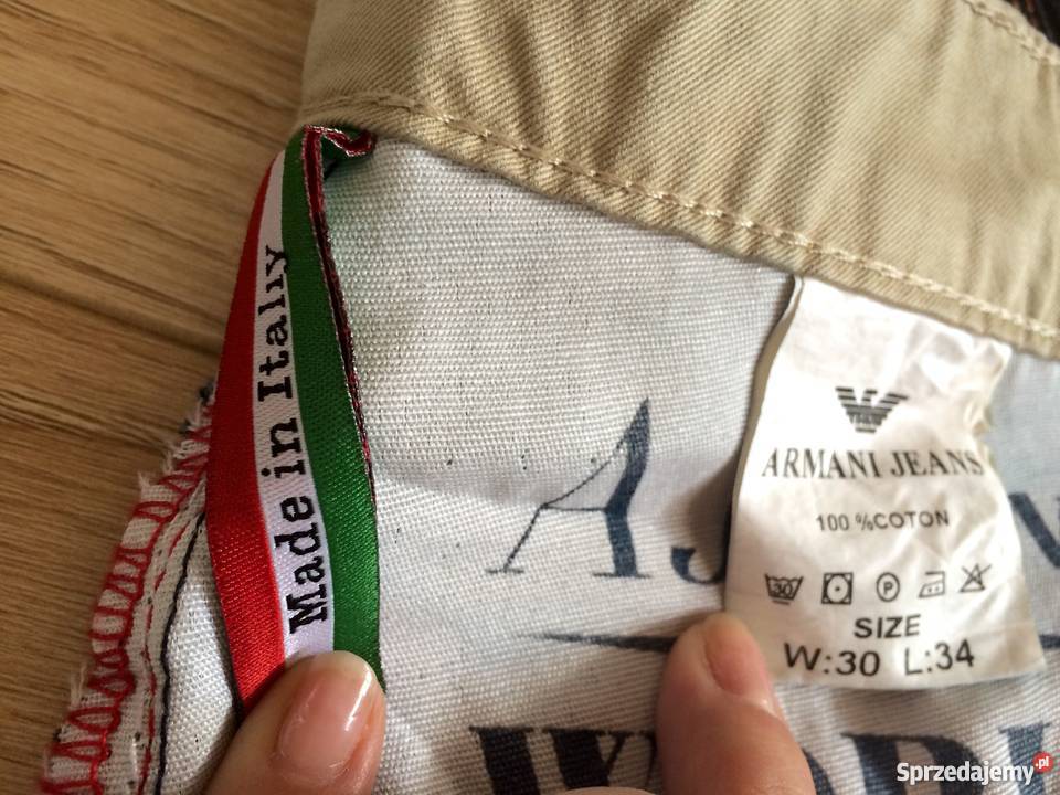 Męskie spodnie ARMANI JEANS Limited Edition niebieski mazowieckie Warszawa