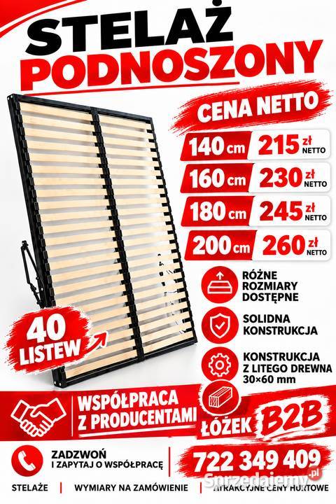 Stelaż łóżka podnoszony Wieruszów sprzedam