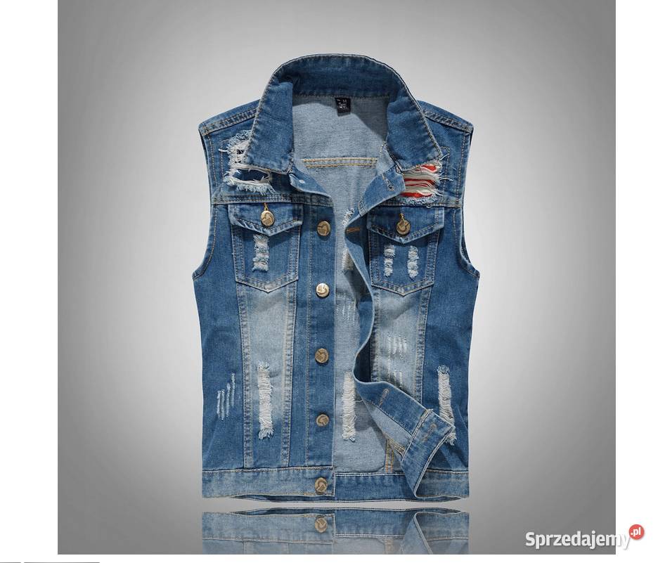 Bezrękawnik kamizelka katana jeansowa USA Sosnowiec