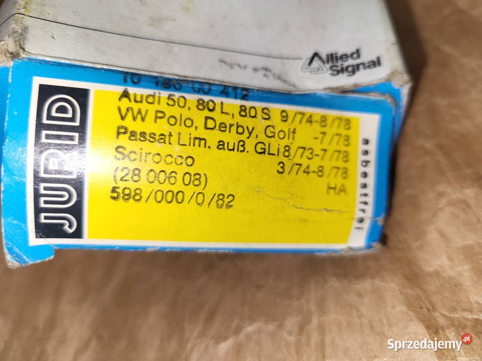 VW Golf Polo Derby Passat Scirocco Audi Nowe osobowe Szczęki hamulcowe Piaseczno sprzedam