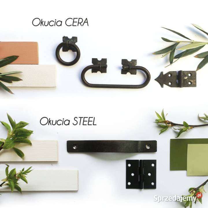 Biała kuchnia drewniana w starym stylu Kuchenne