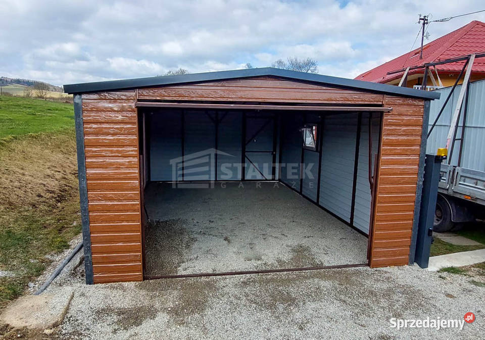 Garaz Blaszany 4X6 Dwuspad Blachodachowka Brama 833zł/m2