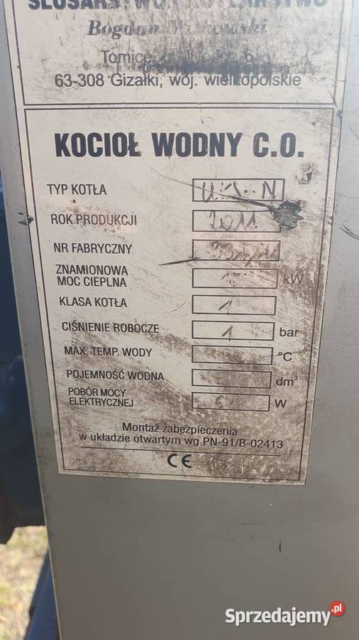 Piec 15 kW Witkowski osprzęt Góra Kalwaria
