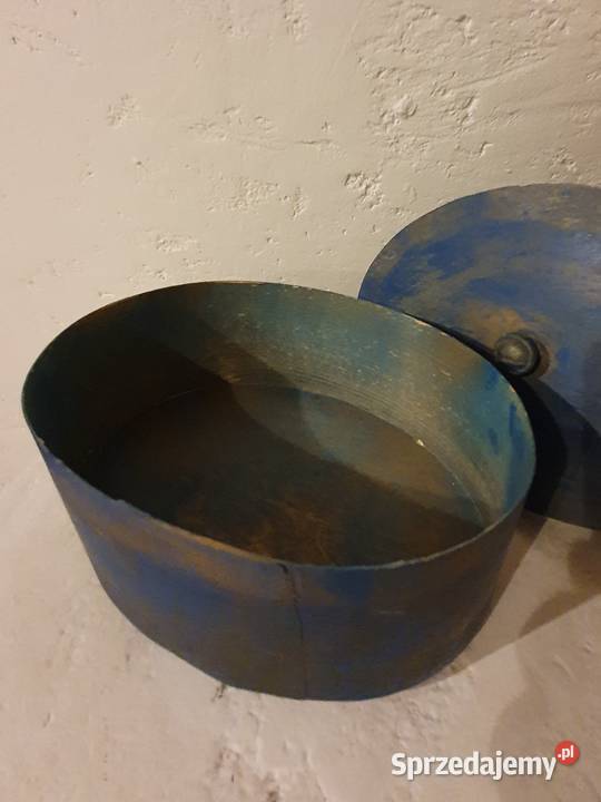 PUDEŁKO SZKATUŁKApokrywka drewno niebieskie Lublin