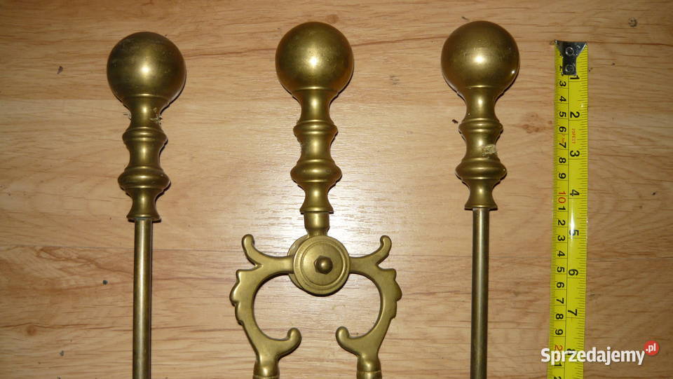 Zestaw kominkowy mosiężny mosiądz Sokółka