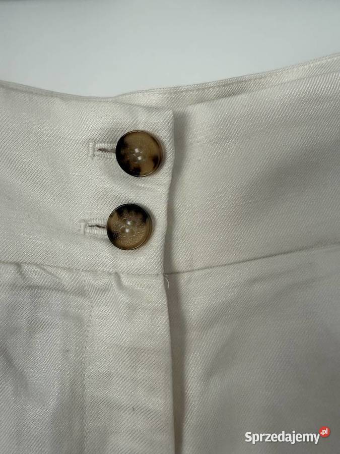 Lniane spodenki szorty L Inny materiał wielkopolskie Rusiborek