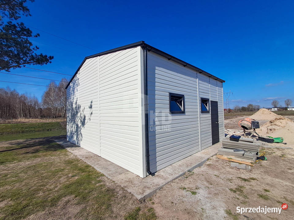 Hala 75x6m białybrama uchylna brama 4x okno Sprzedaż pomorskie