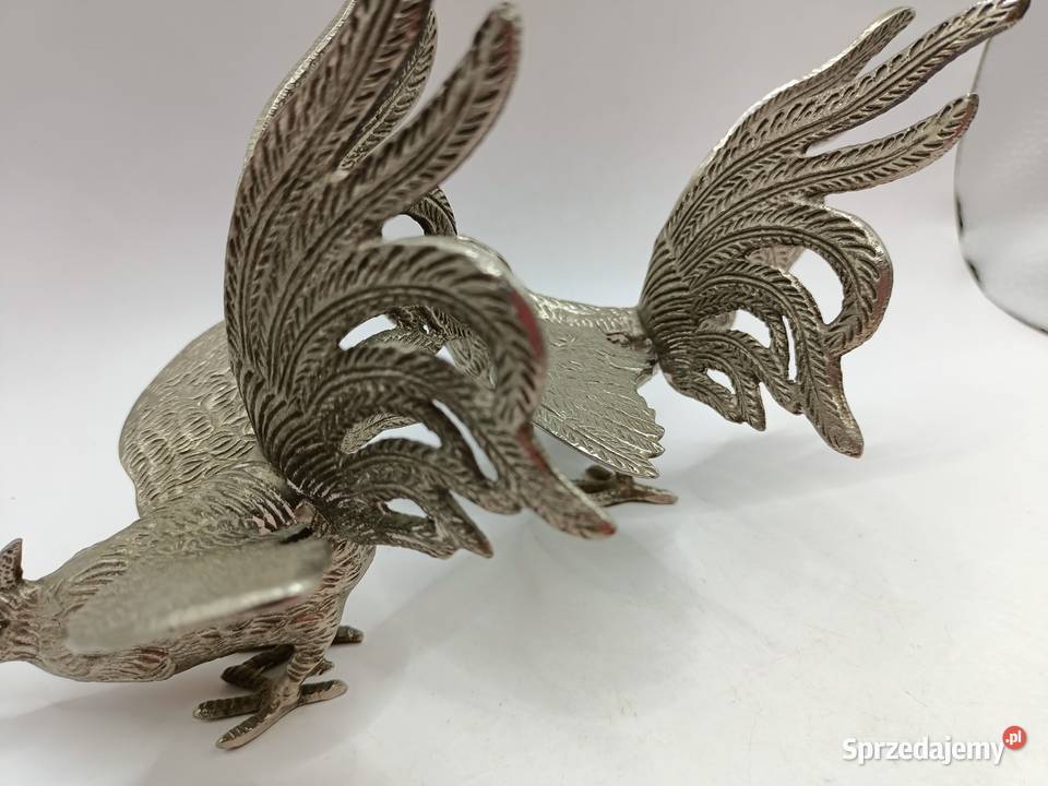 Dwa walczące koguty metal wysokoniklowy chińskie lubelskie Zamość sprzedam