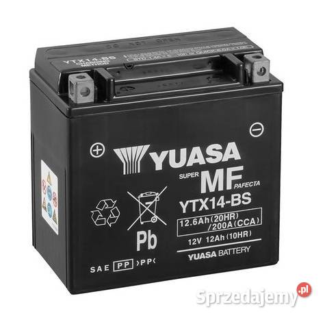 NOWY Akumulator motocyklowy YUASA YTX14BS AGM wielkopolskie sprzedam