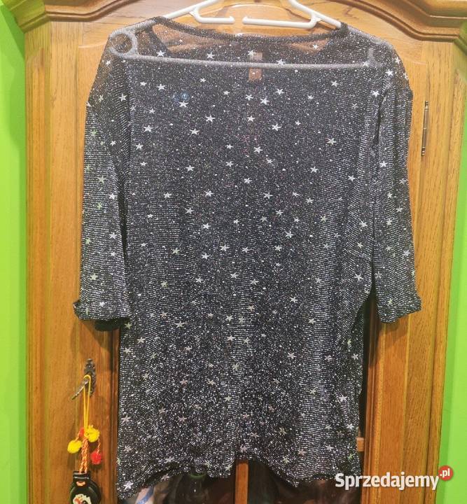 Przeźroczysta bluzeczka połyskująca srebrną Piaseczno