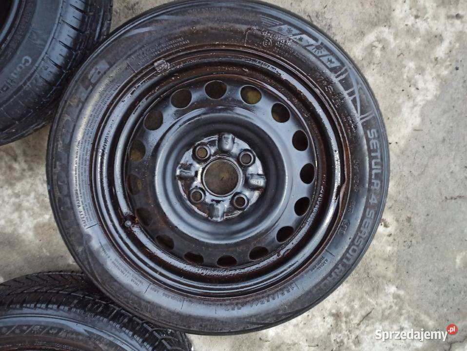 FELGI STALOWE 4X100 Z OPONAMI ZIMOWYMI AYGO