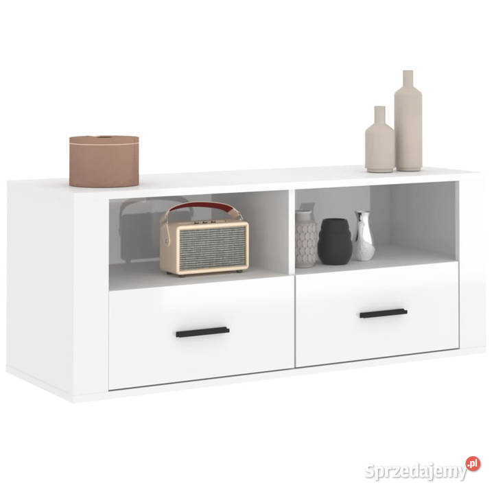 Szafka pod TV wysoki połysk biała 100x35x40 Warszawa