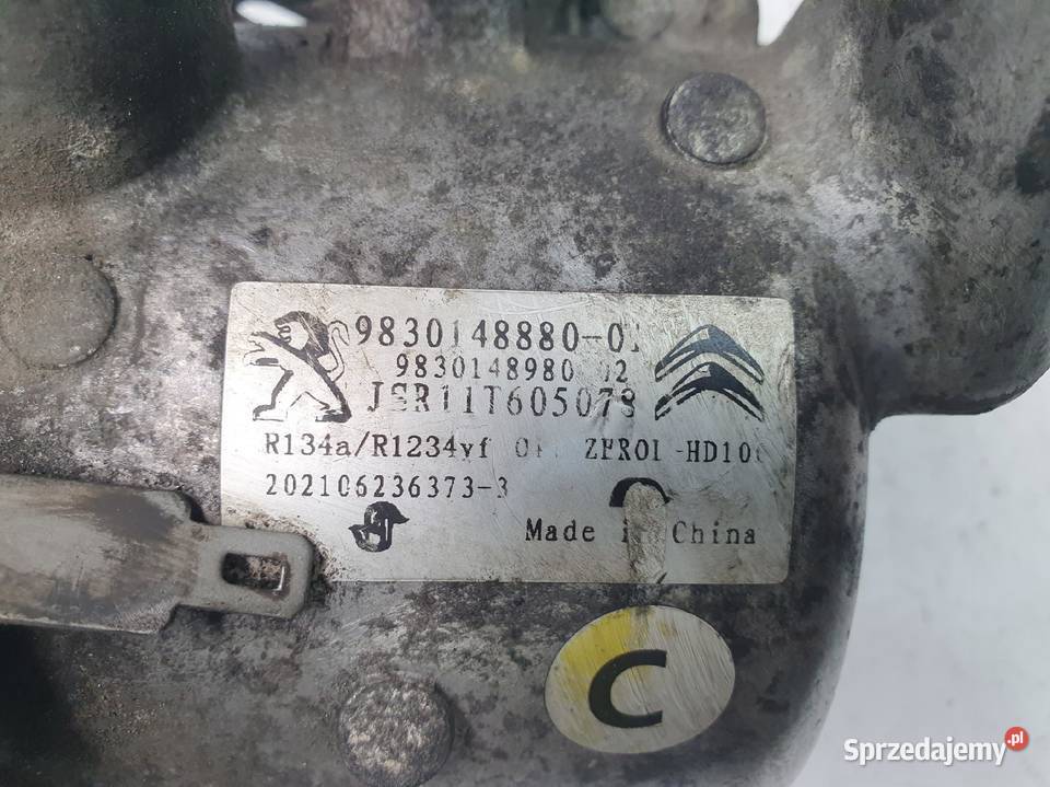 SPRĘŻARKA KLIMATYZACJI Citroen C3 III 15 BlueHDi lubelskie Chełm