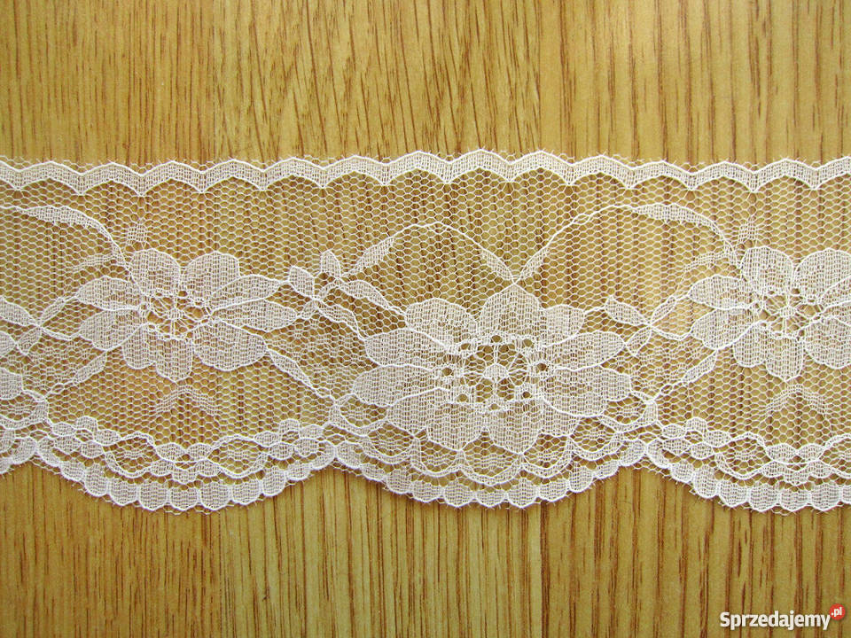 Pasmanteria koronka biała szeroka zaproszenia biały Kraków