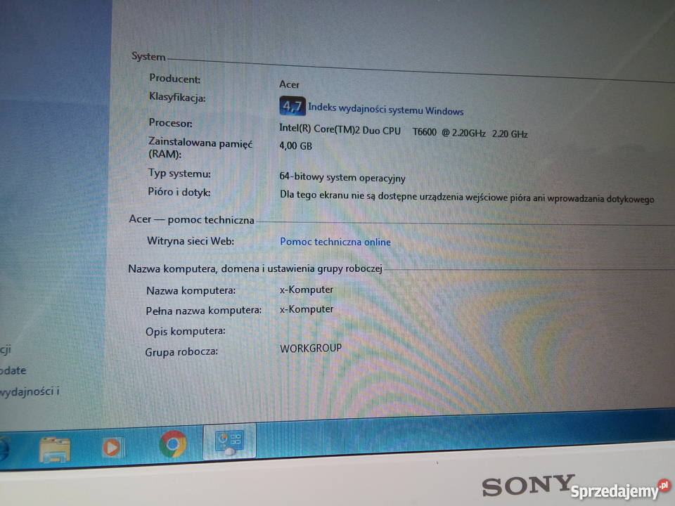 Laptop SONY Vaio PCG7186M vgnnw21mf
