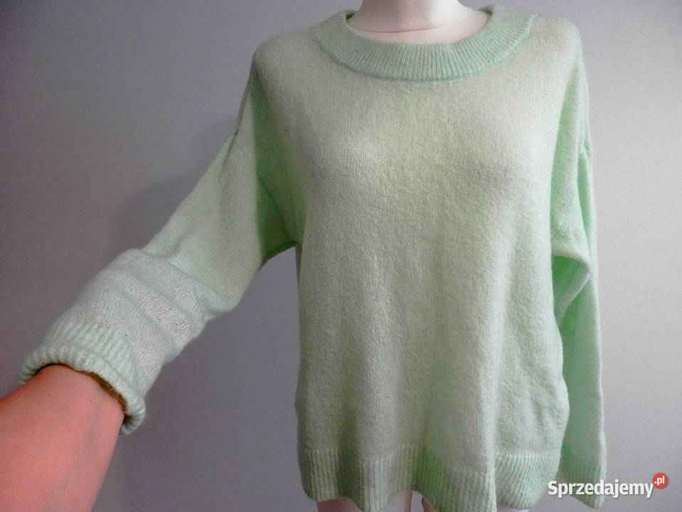 Sweter Wełniany Moherowy Oversize Pastelowy Łomża sprzedam