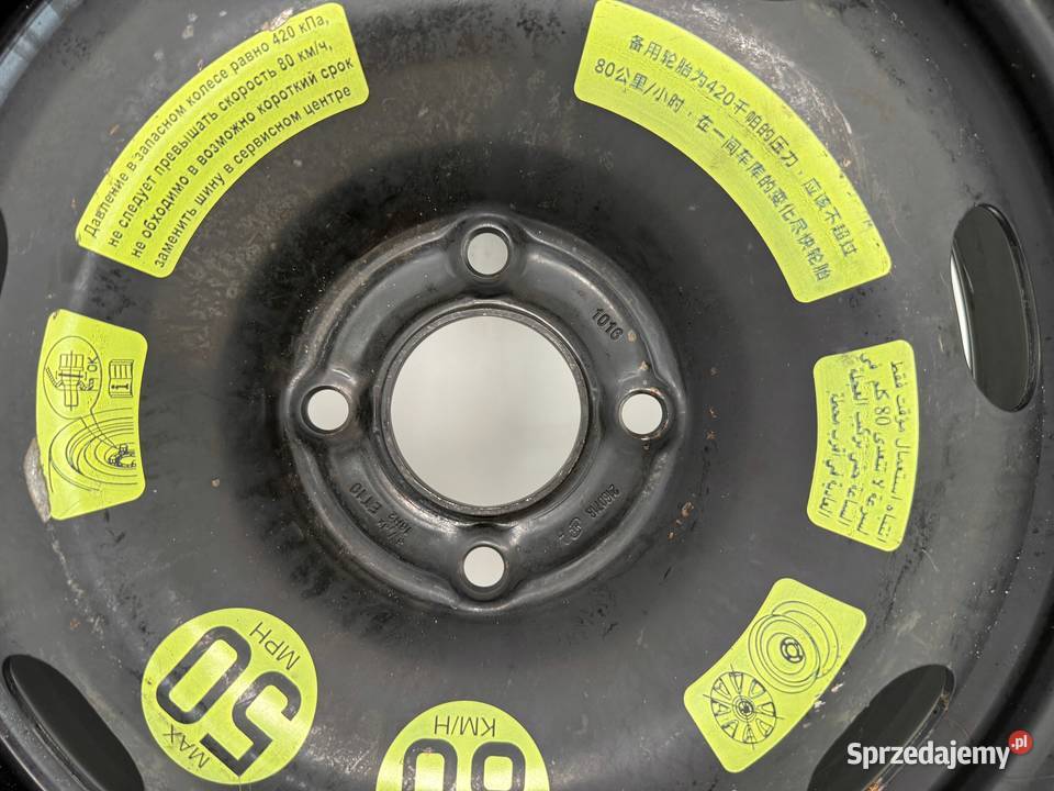 KOŁO DOJAZDOWE Peugeot 207 308 12585 R16 4x108 lubelskie Chełm