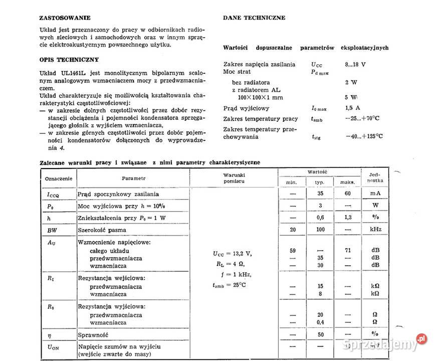 Układ scalony 1461 Unitra CEMI