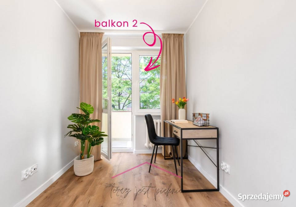 3 POKOJE remoncie 2 BALKONY umeblowane Kraków