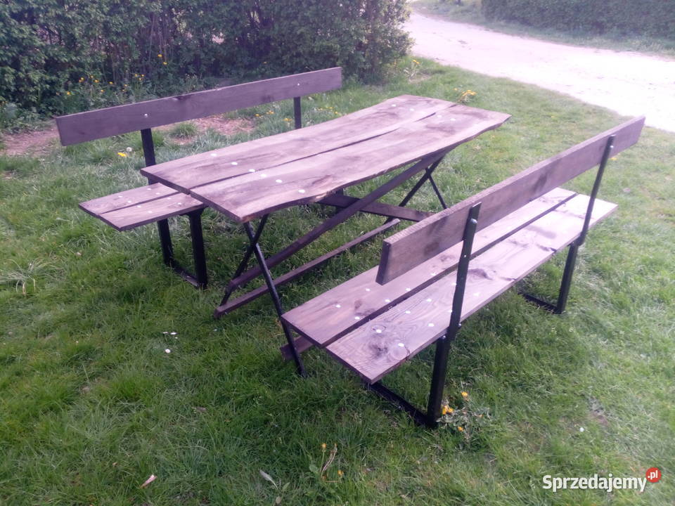 Zestaw ogrodowy stół dwie ławki Somonino