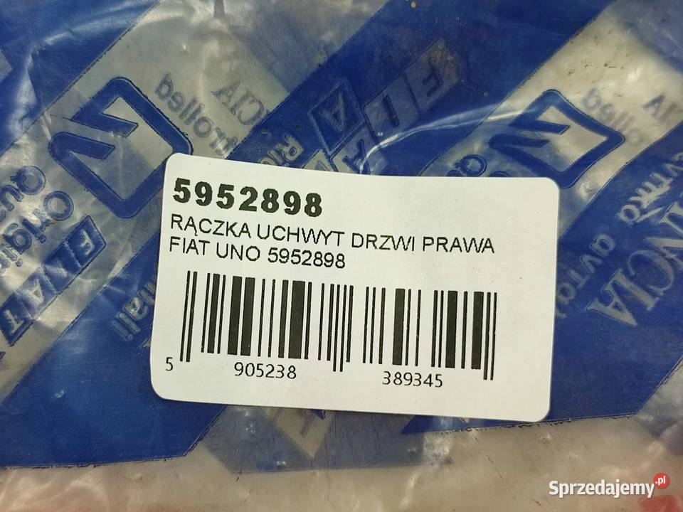 RĄCZKA UCHWYT DRZWI PRAWY PRZÓD FIAT UNO 1989 sprzedam