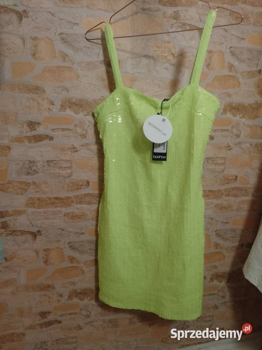 3638 SM Boohoo Bogato zdobiona sukienka cekinowa Rozmiar 38(M) Kraków