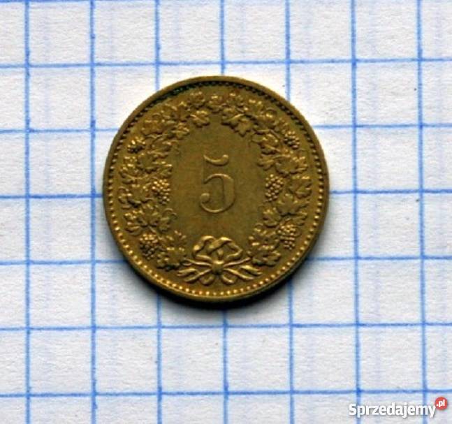 5 RAPPÓW 5 CENTYMÓW 1982 SZWAJCARIA Piszczac