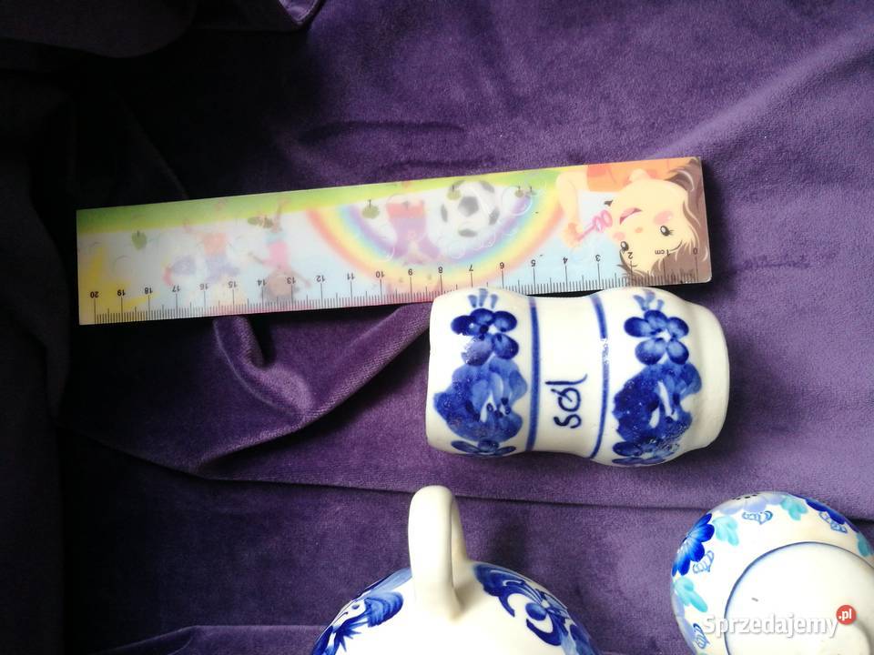 Mlecznik fajans Włocławek prl komplet