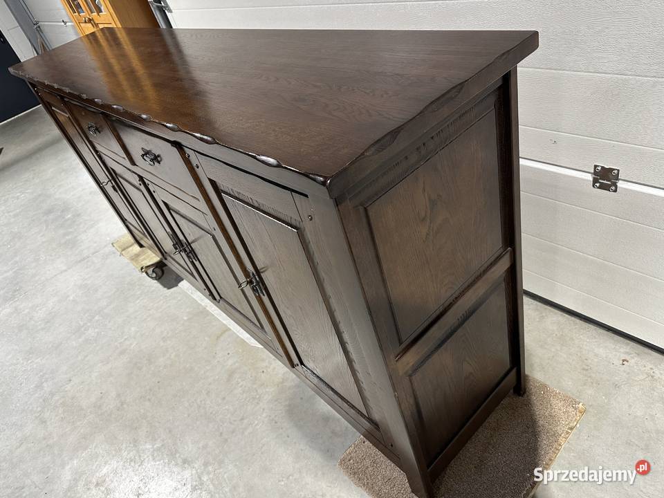 Masywna duża dębowa komoda 235