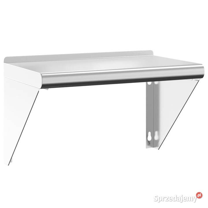 Półka ścienna 50x30x31 srebrna stal nierdzewna