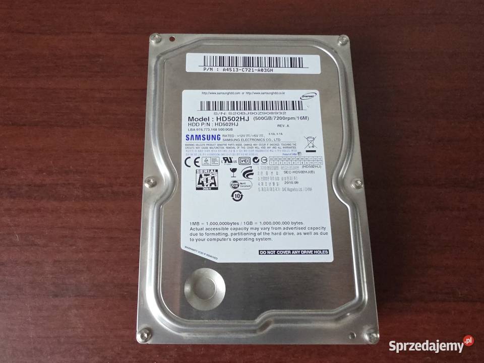 Dysk HDD 500GB Samsung HD502HJ łódzkie Łódź sprzedam