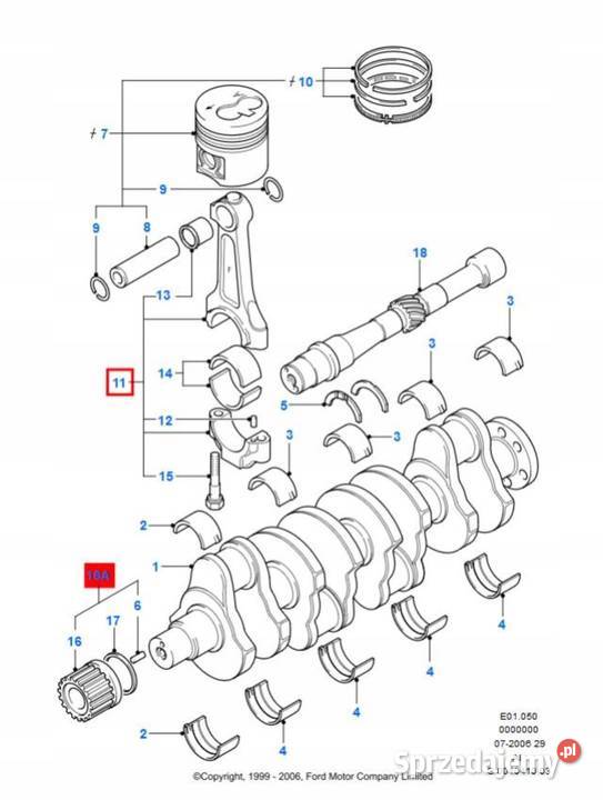 TŁOK KORBOWÓD FORD MONDEO ESCORT SIERRA DIESEL sprzedam
