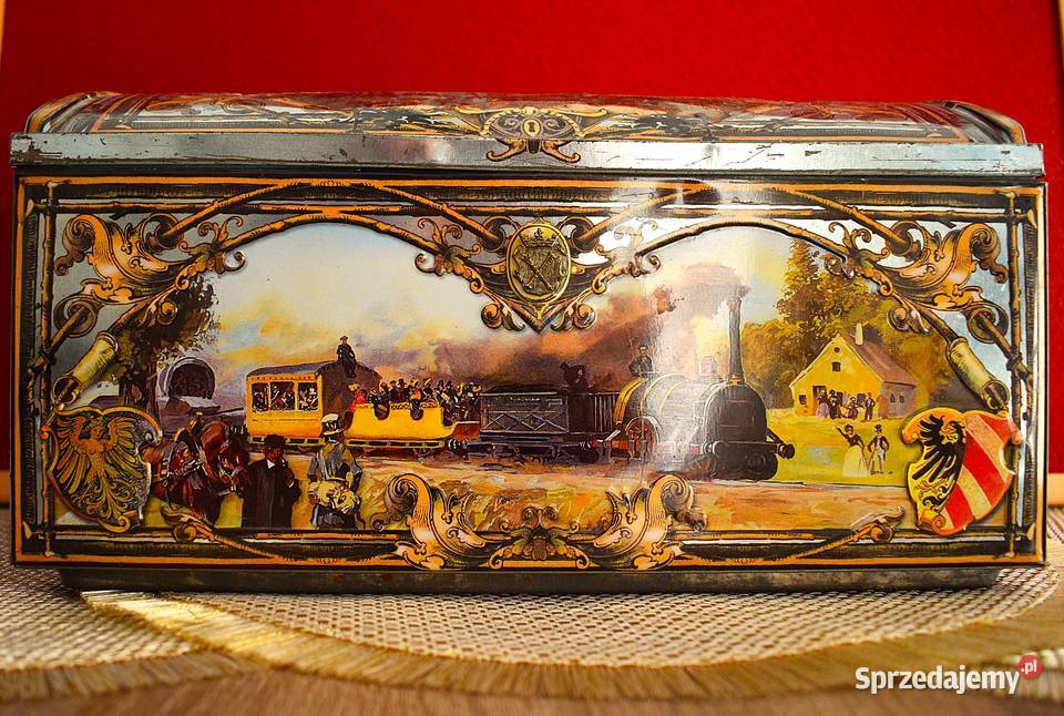 Metalowa puszka ozdobna z lat 80 90 tych Pozostałe Chełmno