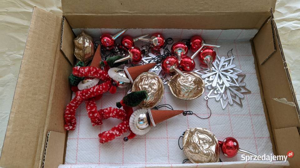 Bombki choinkowe PRL Vintage różne Boże Narodzenie Łódź