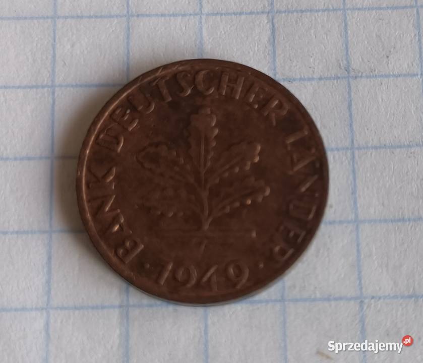 1 FENIG 1 PFENNIG 1949 D NIEMCY lubelskie Piszczac sprzedam