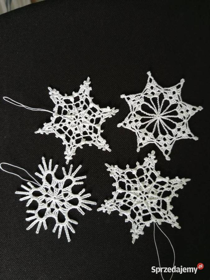 Gwiazdki szydełkowe Święta ozdoba rękodzieło sprzedam