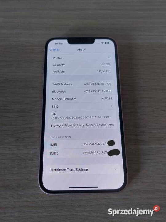 iPhone 13 128GB 100 baterii Różowy Nowy Warszawa