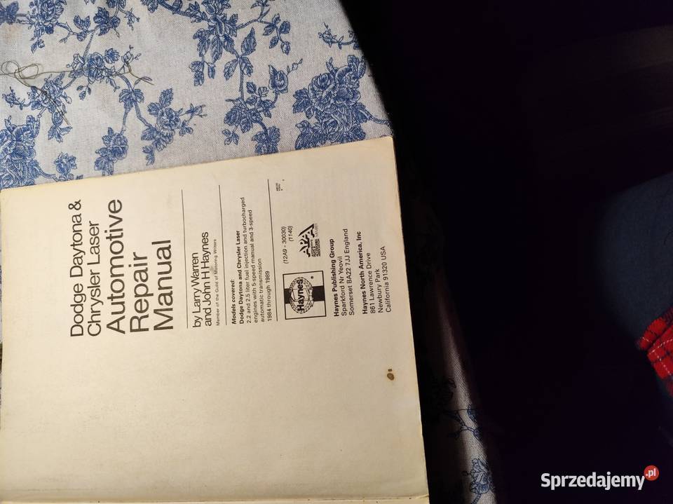 DODGE DAYTONA CHRYSLER LASER książka instrukcja Warszawa