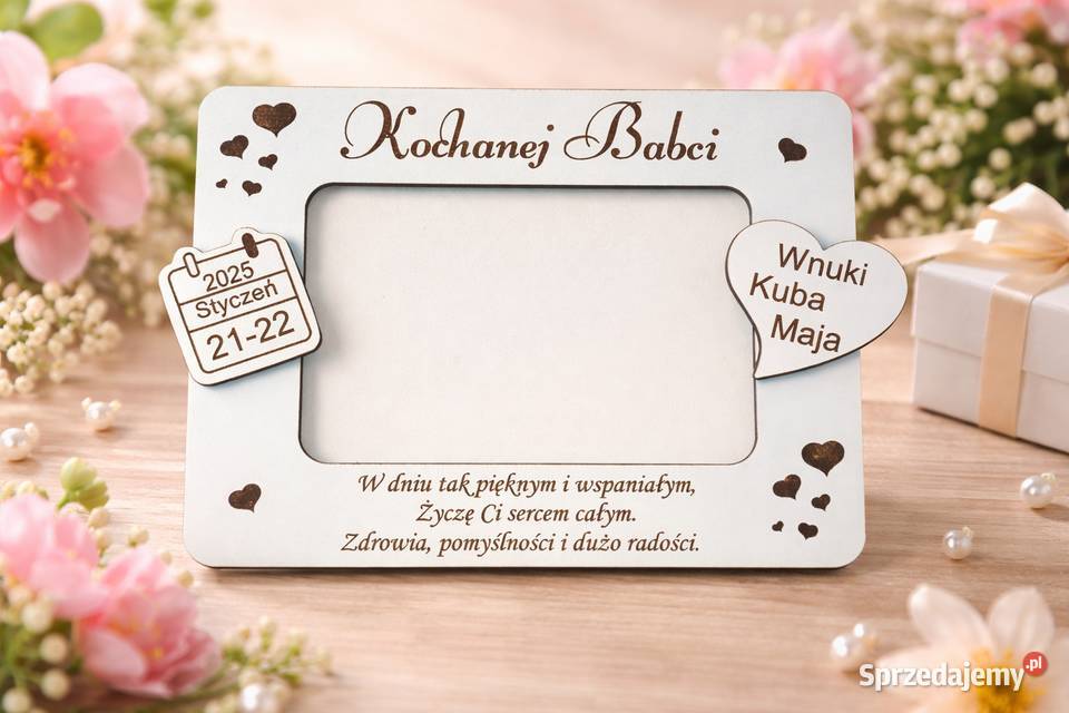 Personalizowana Drewniana Ramka na Zdjecie na