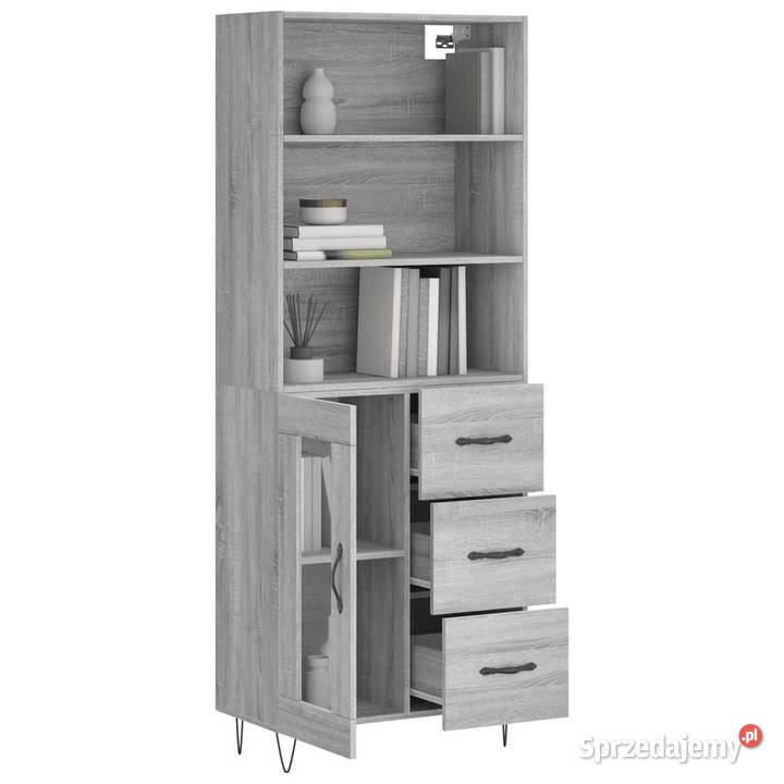 Witrynka szary dąb sonoma 695x34x180 materiał Kredensy i witryny Warszawa sprzedam