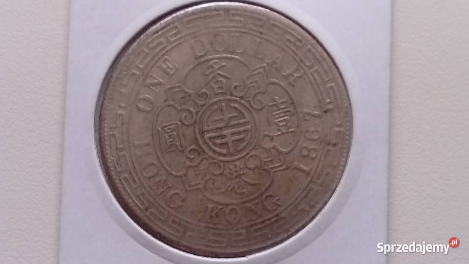 Moneta 1 dolar 1867 r Hong Kong Mosina