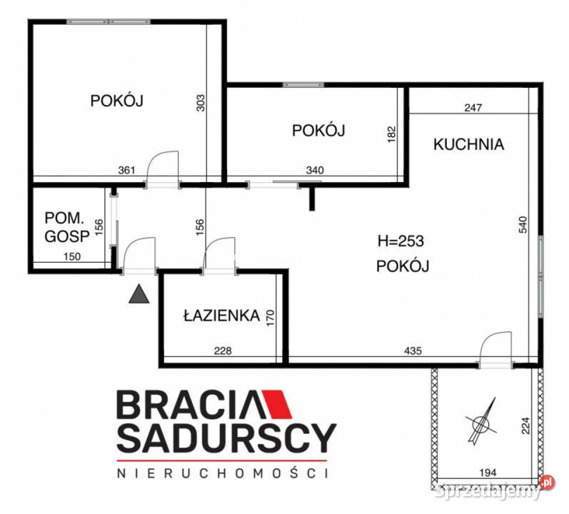 Ogłoszenie mieszkanie 5931m2 3 pokojowe Kraków małopolskie