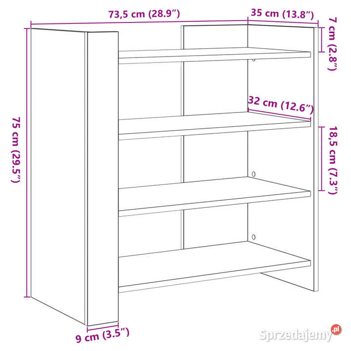 Szafka dąb sonoma 735x35x75 materiał mazowieckie Warszawa sprzedam